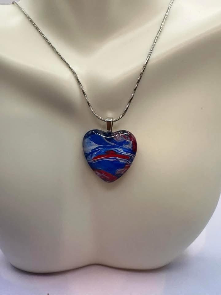 Patriotic Heart Necklace